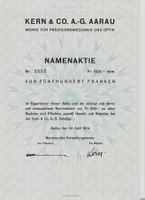 2 AKTIEN KERN & CO. A.- G. AARAU 1967 und 1974