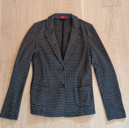 s.Oliver Blazer Hahnentrittmuster grau Grösse 34