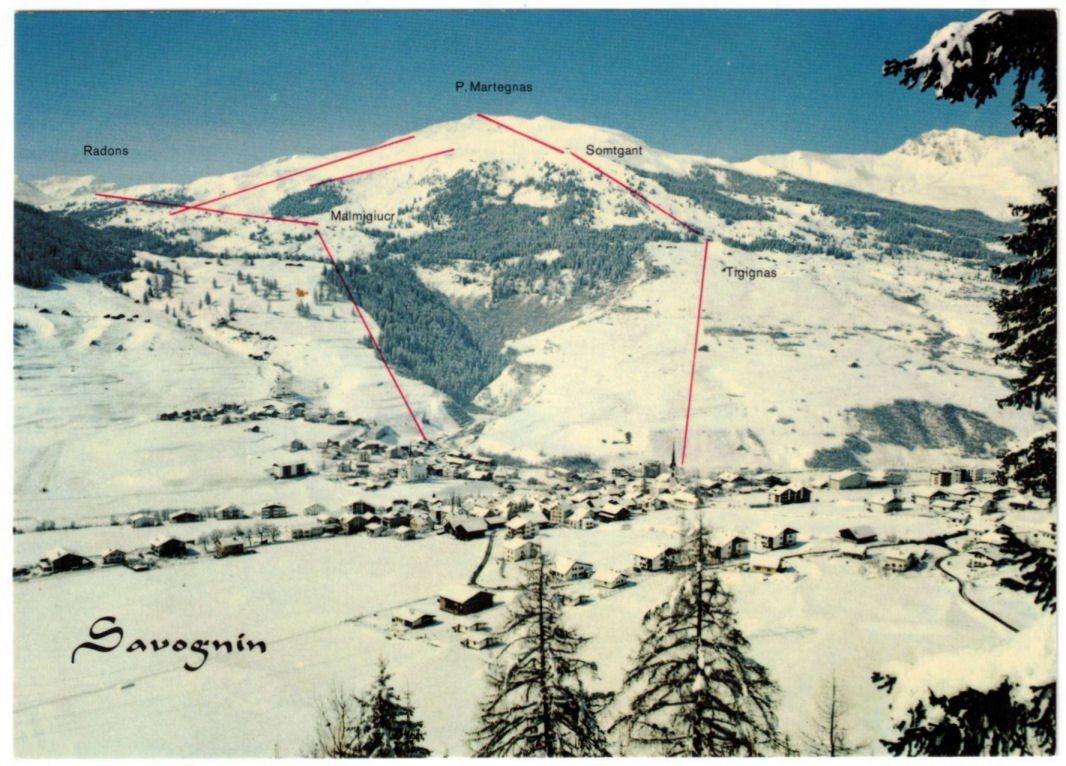 Cartoline postali: Savognin - Skigebiet – Usato da Binningen venduto da Mountainrider