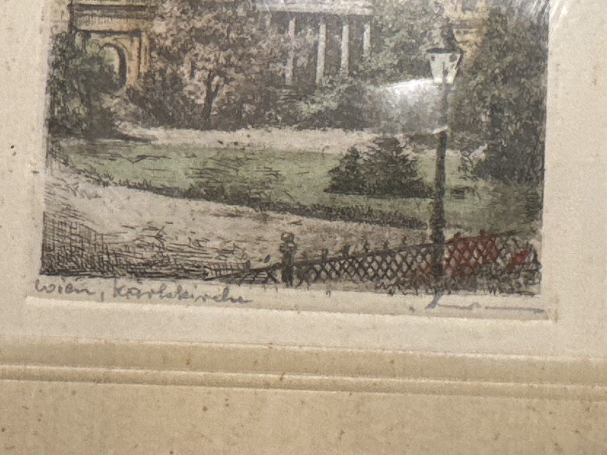 Grafica & Litografie: Wien, Karlskirche, gerahmt – Difettoso da Zürich venduto da Chaeffeler 7
