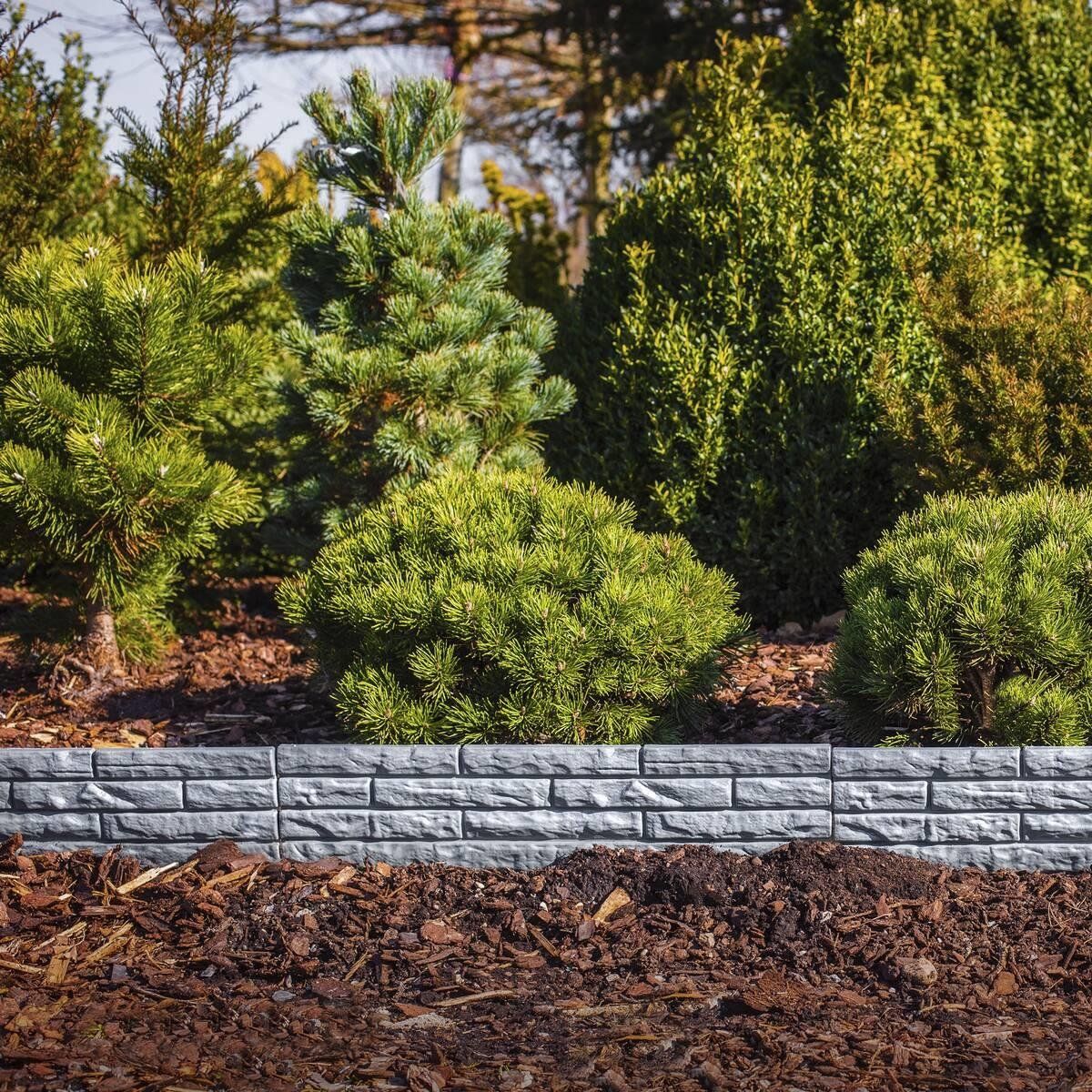 Recinzioni: UPP Beet Einfassung "GARTENMAUER" in Stein-Optik, 5-teilig, – Nuovo e nell'imballaggio originale da Koppigen venduto da Bracher_Mail-House