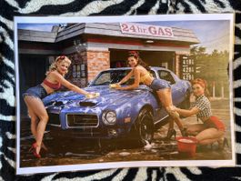Pontiac trans am pinup car wash