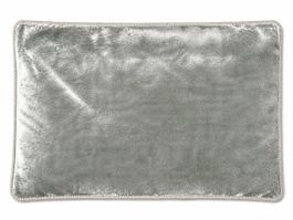 Zierkissen Samt 50x30cm Pfister Baumwolle Viskose Mintgrau