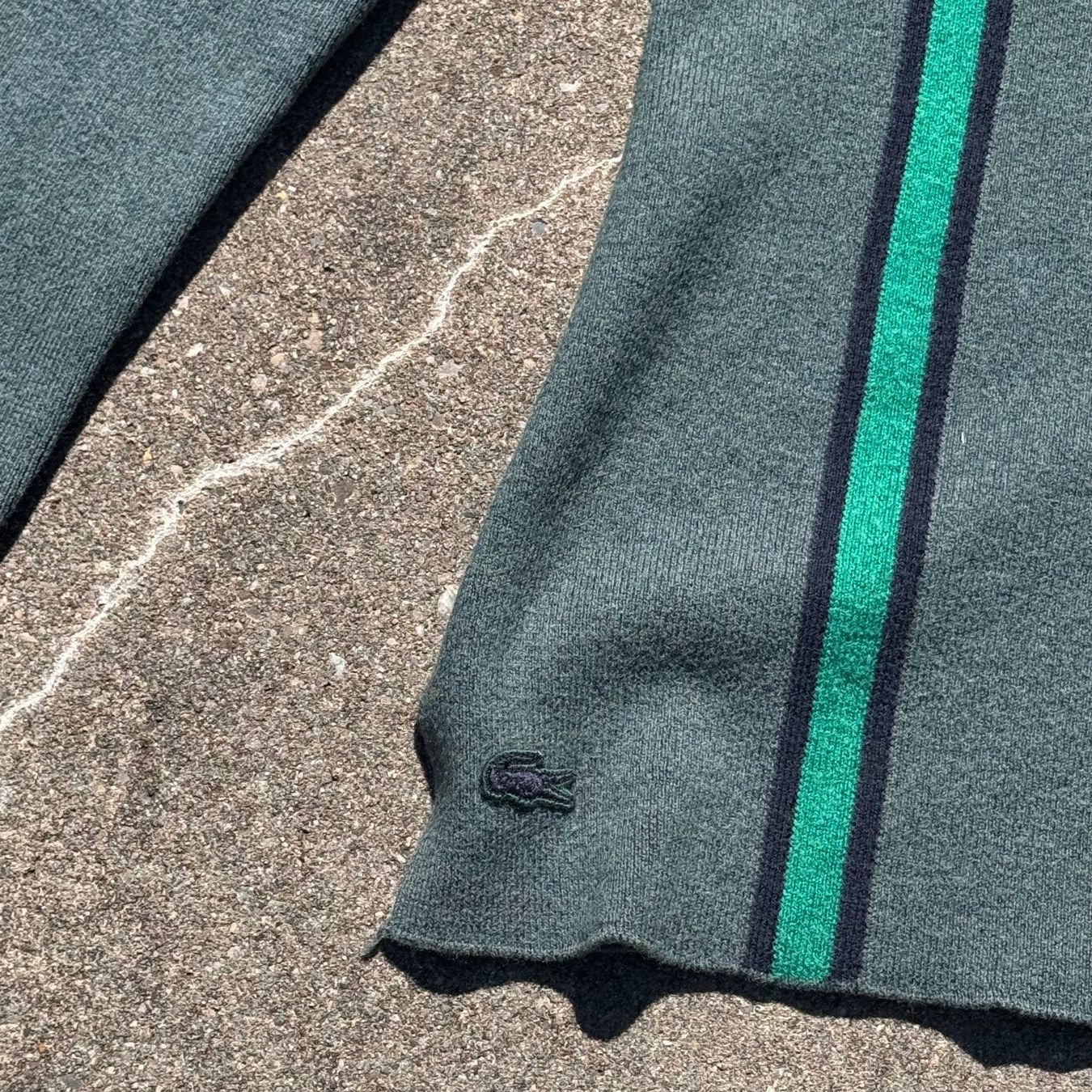 Lacoste Maglioni & Felpe: Lacoste green striped sweatshirt – Usato da St. Gallen venduto da sourced_limited 3