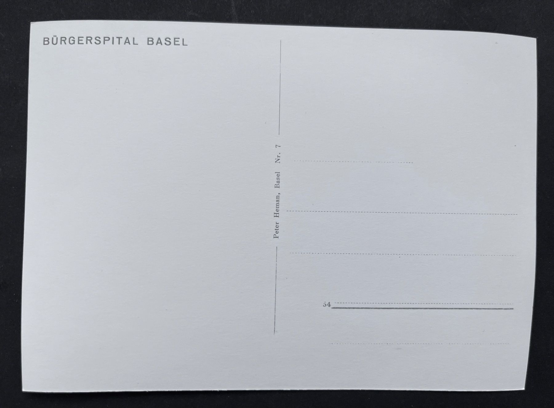 Cartoline postali: Bürgerspital Basel, ca 1950 – Usato da Ostermundigen venduto da DaxKarten-75 1