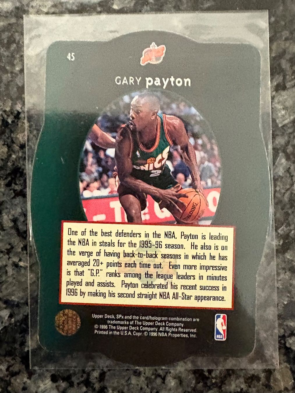 Nba Cartes à collectionner: NBA Gary Payton Upper Deck sPX 96 Card – Neuf (Voir description) à Muttenz par joba23 1