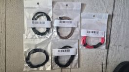 Lot de 5 bracelets en tissus nylon - neuf dans emballage