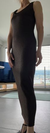 Elegante glänzenden brown Jersey AbendKleid