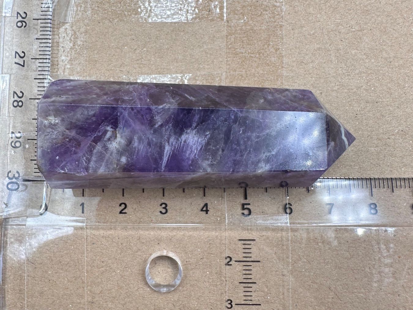 Minerali & Pietre curative: Chevron Traum Amethyst Obelisk, Spitze – Nuovo e nell'imballaggio originale da Männedorf venduto da Handschmeichler 2