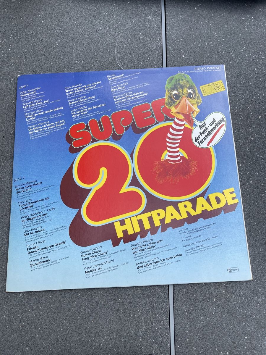 Dischi in vinile: Schallplatte super 20 Hitparade – Usato da Sempach venduto da Nimsaj5 1