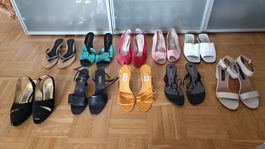 7. edle Schuh-Sammlung Damen Gr. 38/39, 10 Paar