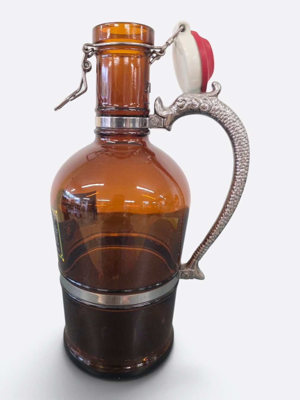 Bicchieri, Caraffe & Bottiglie: Vintage 2L Bier-Siphon Egger Bier Worb Drachengriff – Usato da Rieden AG venduto da RuvensBrocki 2