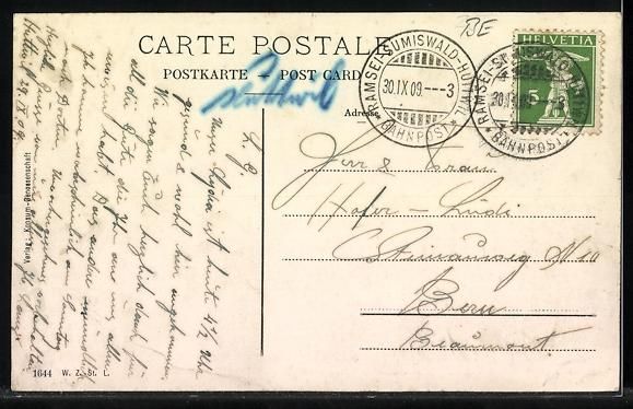 Cartoline postali: AK Huttwil, Hauptgasse, 1909 – Usato da Berlin venduto da bartko-reher 1