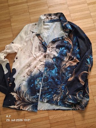 Langarmhemd Damen Grösse L-Xl Print neu