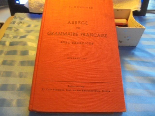 Libri: ABREGE DE GRAMMAIRE FRANCAISE – Usato da Hinwil venduto da Glasperlen