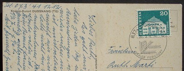 Cartoline postali: DUSSNANG TG – Usato da Jona venduto da philajona 1