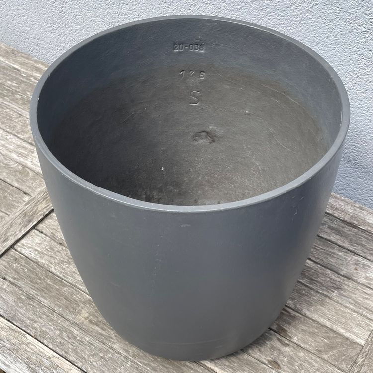 OSAKA Blumentopf Rund – Grau, 30 Cm, Mit Wasserspeicher, Made In France