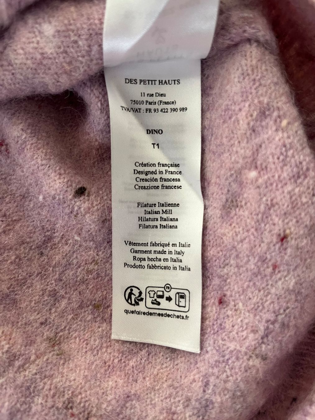 Des Petits Hauts Pullover & Sweatshirts: Des Petits Hauts Dino Alpaka-Pullover rosa – Gebraucht aus Zürich von fra_f68d 8