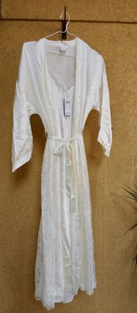 Completo Intimo Intimissimi Set Sottoveste E Perizoma Bianco