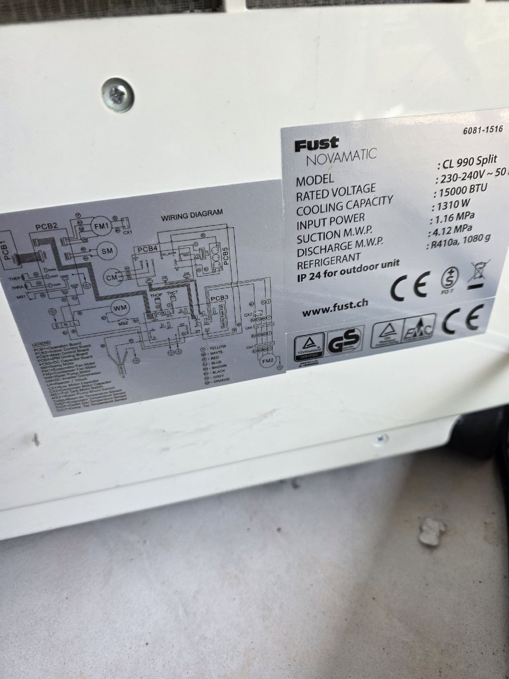 Novamatic Climatiseurs: klima Novomatic Cl 990 – Défectueux à Cadenazzo par NathanaelLara 1