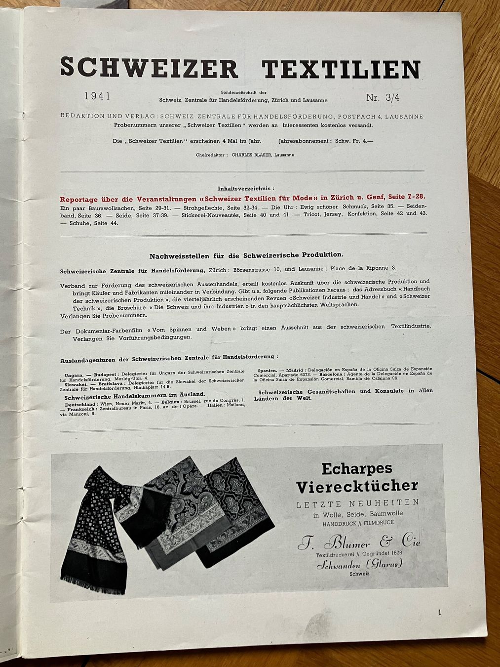 Bücher: Schweizer Textilien 1941 – Gebraucht aus Basel von papageientulpe 1
