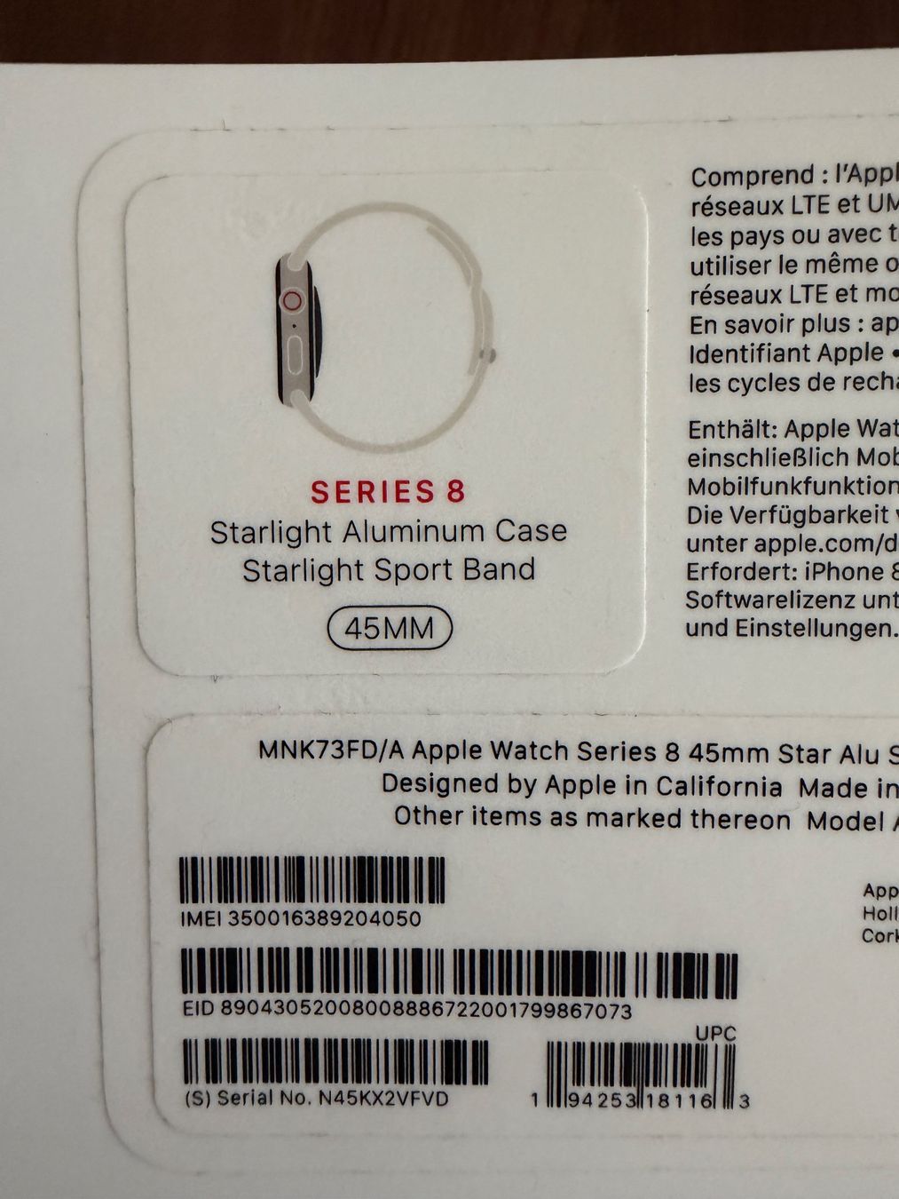 Apple Smartwatch: Apple Watch series 8 45mm – Usato da Thun venduto da len_75br 3