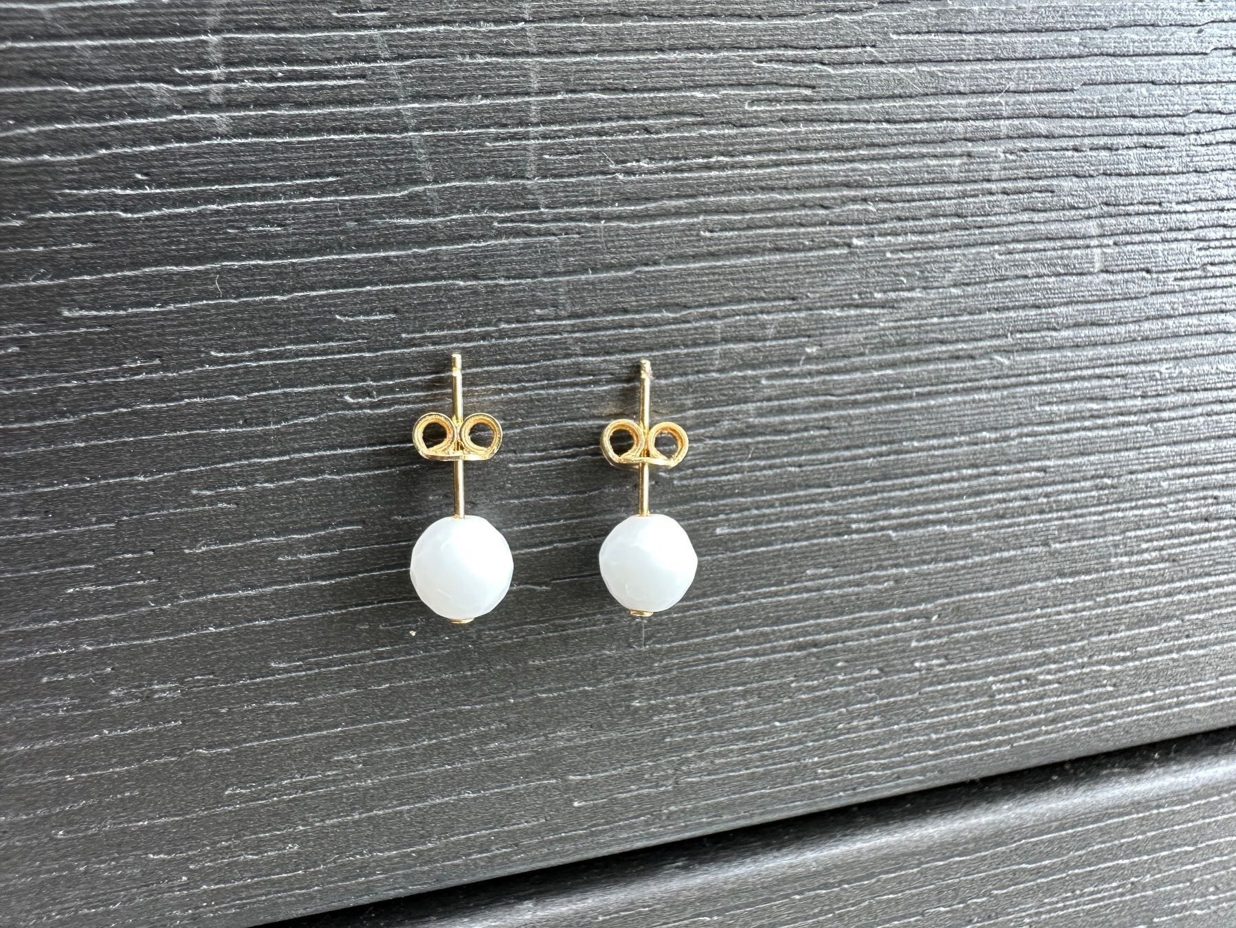 Orecchini pendenti & Orecchini a lobo: Ohrstecker Gold 750, Stein weiss – Usato da Winterthur venduto da AngiDi 5