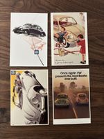 4 Volkswagen, VW Käfer Postkarten 