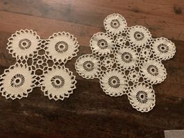 2 häkeln Handarbeit Tischtuch