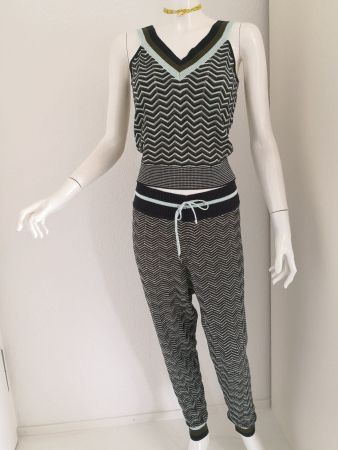 🤩MANGO 2-TEILER: HOSE & TOP SCHWARZ GEMUSTERT & MISSONI P.