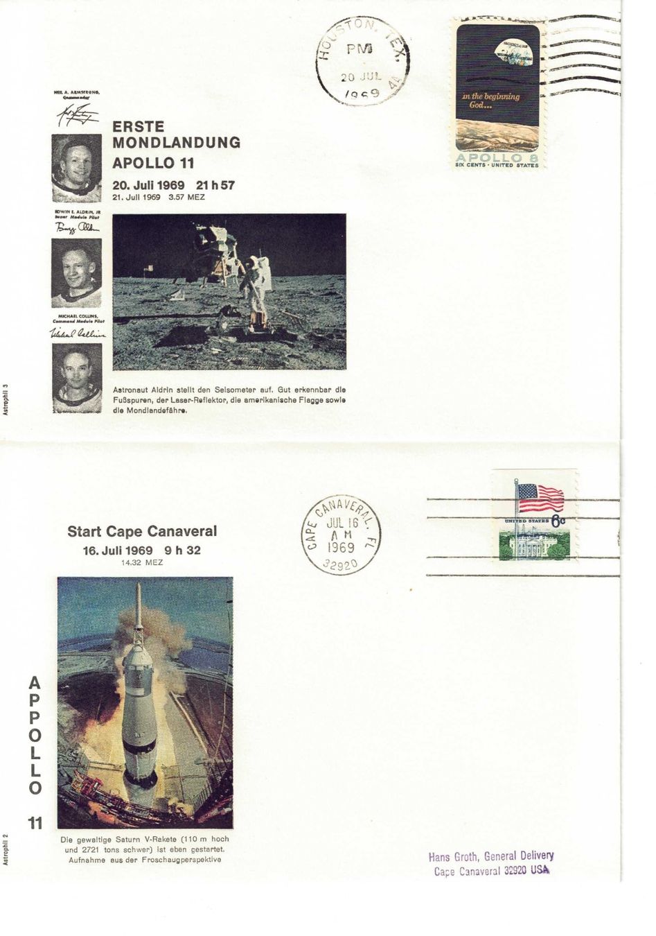 Alle Briefmarken: Apollo-Raumfahrtprogramm – Gebraucht aus Olten von Pjotr8 4