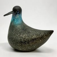 Gérald OLIVIER Sculpture d'oiseau en céramique émaillée 1960