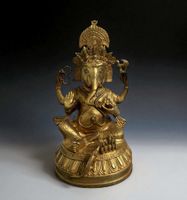 Ganesha Bronze Figur China Skulptur Elefantengott 26 cm groß