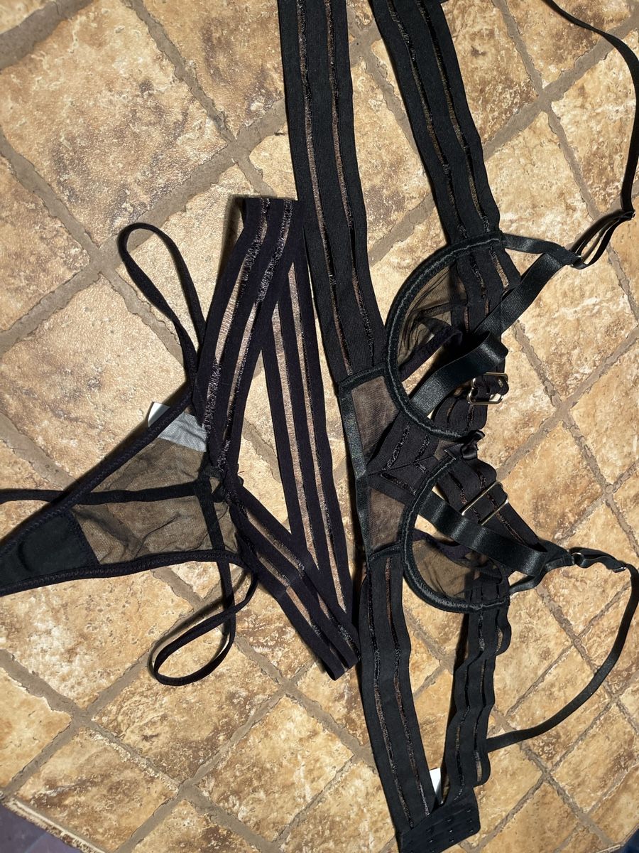 Altra biancheria intima: Completo intimo nero, trasparente e seducente. M/L-Nuovo! – Nuovo e nell'imballaggio originale da Locarno venduto da Fixed8 1