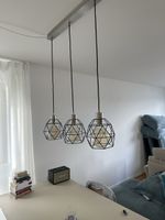 Modern Cage Pendant Light - Stylish 3-Bulb Fixture ✨