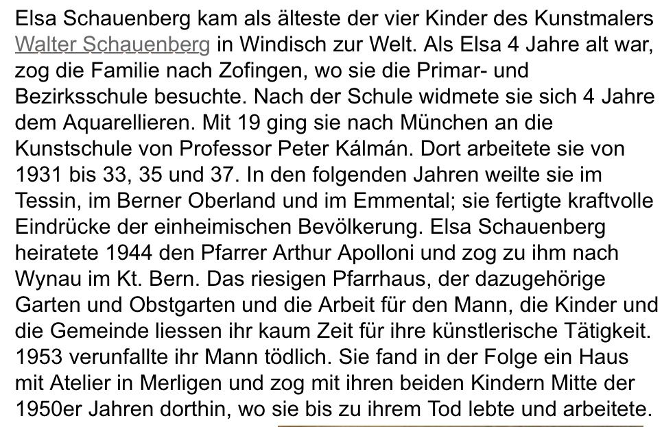 Dipinti: Schauenberg Elsa (1912-2004) – Usato da Grosshöchstetten venduto da Perle1951 5