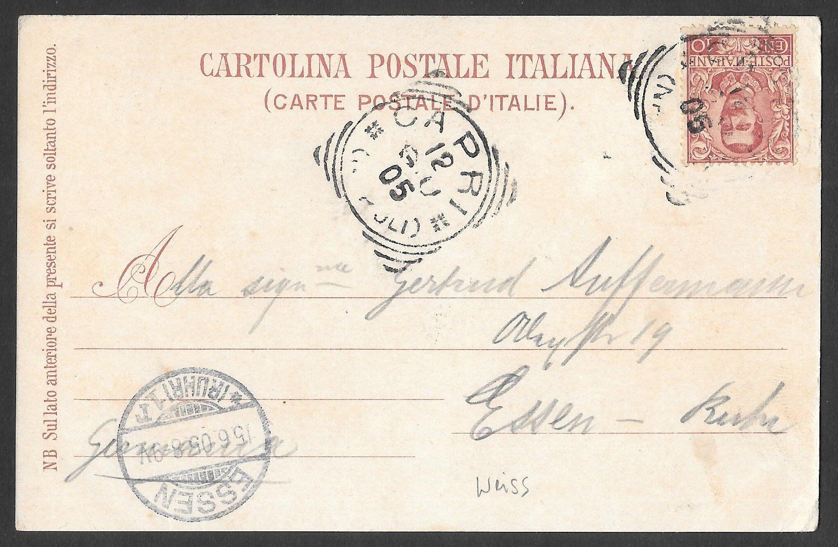 Ansichtskarten: Capri Panorama e Castello – Gebraucht aus Olten von clotaldi 1