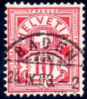 1903 VOLLSTEMPEL BADEN ZIFFERMUSTER 10 RP - DA109