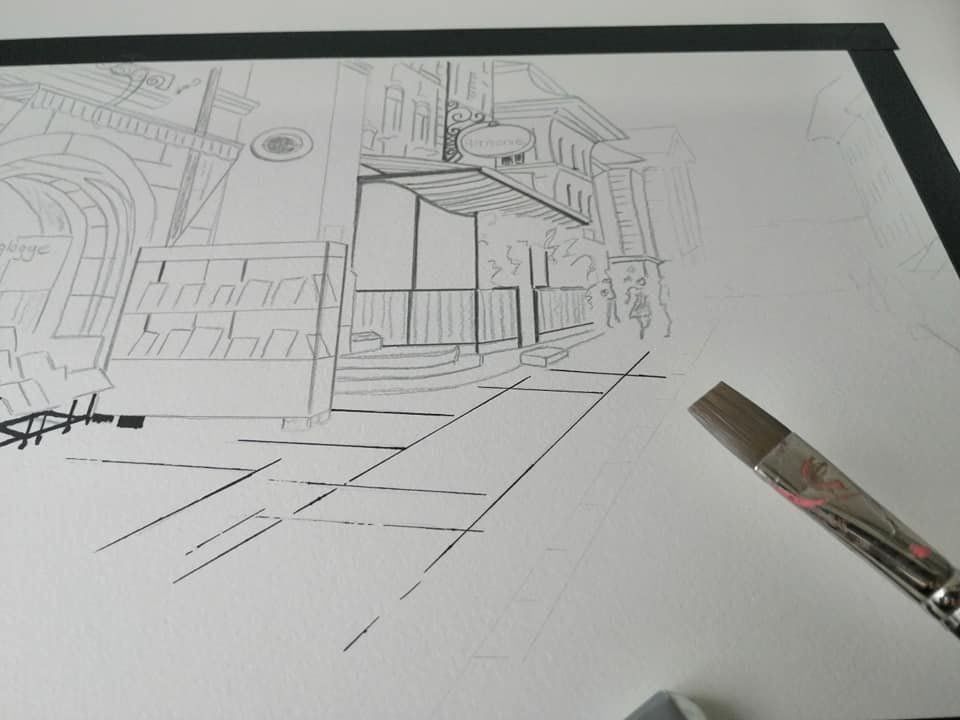 Dipinti: Orig.Aq.Bild "Hotelgasse Bern" Signiert. – Nuovo e nell'imballaggio originale da Ostermundigen venduto da LorisHome 3