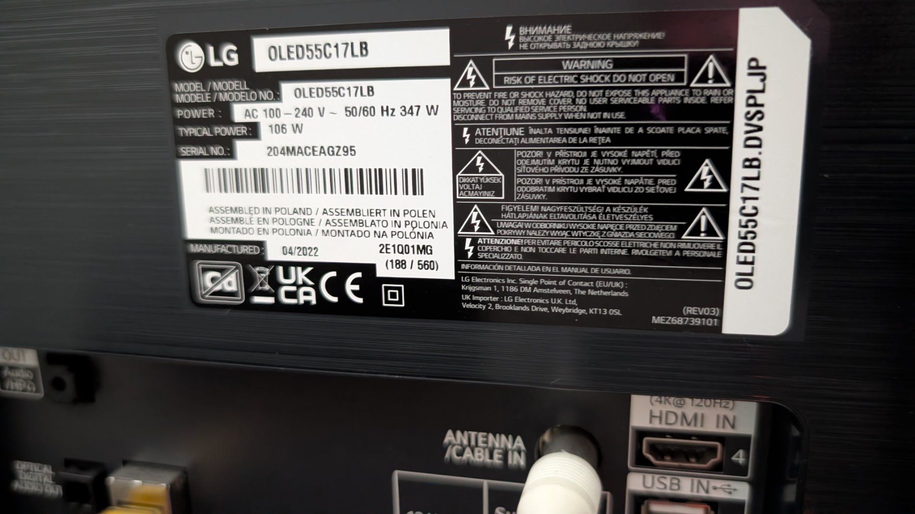 LG Fernseher: LG OLED 55C17LB – Gebraucht aus Reinach AG von boby62 4