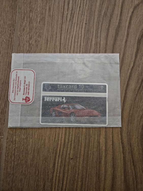Cartes de téléphone: Ferrari Taxcard 10. Seltenes Sammlerstück im Top Zustand! – Neuf avec emballage d'origine à Wiler b.Utzenstorf par Ired
