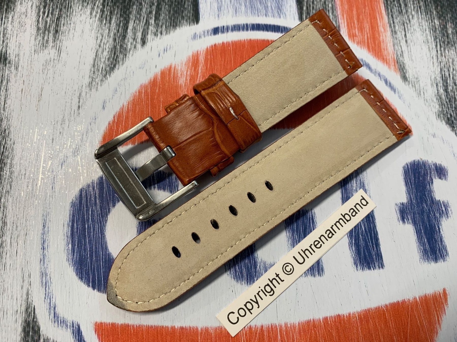 Bracciali & Braccialetti: Lederarmband, Glycine Leder braun – Nuovo e nell'imballaggio originale da Courlevon venduto da Uhrenarmband 4