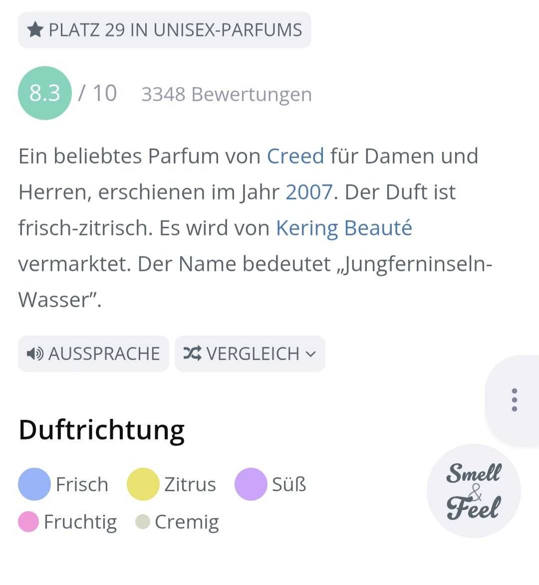 Creed Profumi & Eau de Toilette: 2 ml VIRGIN ISLAND WATER CREED ABFÜLLUNG – Nuovo (secondo la descrizione) da St. Gallen venduto da CaliSunshine 2