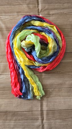 🏷️ Silkroad Schal aus 100% Seide im Knitterlook