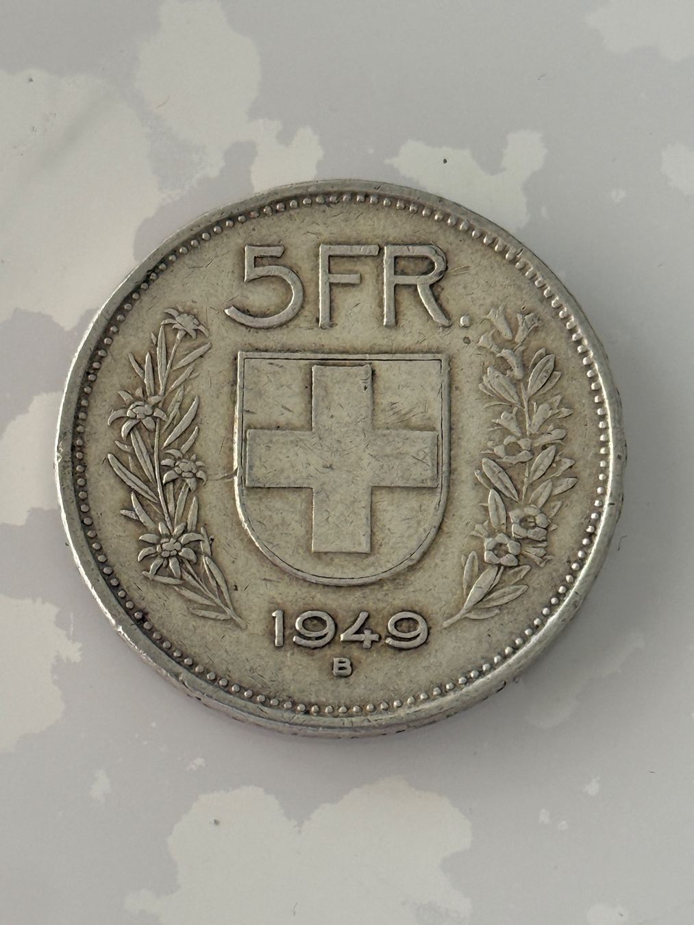 Tutti le monete: 5 Franken 1949  Rar – Usato da Wallisellen venduto da SWISS_SILVER1