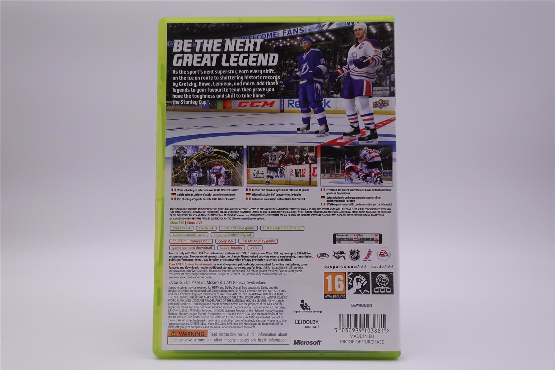 Microsoft Giochi: NHL 12 (XBOX360) – Usato da Herisau venduto da ZelliZone 1