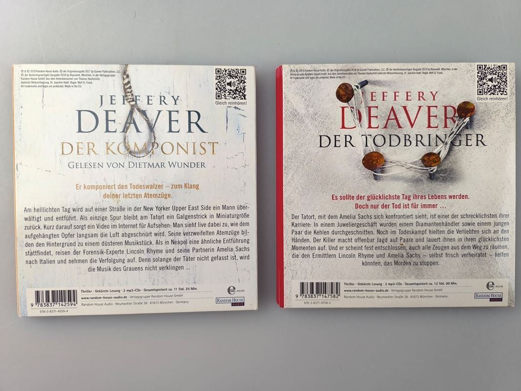 Hörbücher: JEFFERY DEAVER Hörbücher Set – Gebraucht aus Rüti ZH von Restwert_Rueti_ZH 1