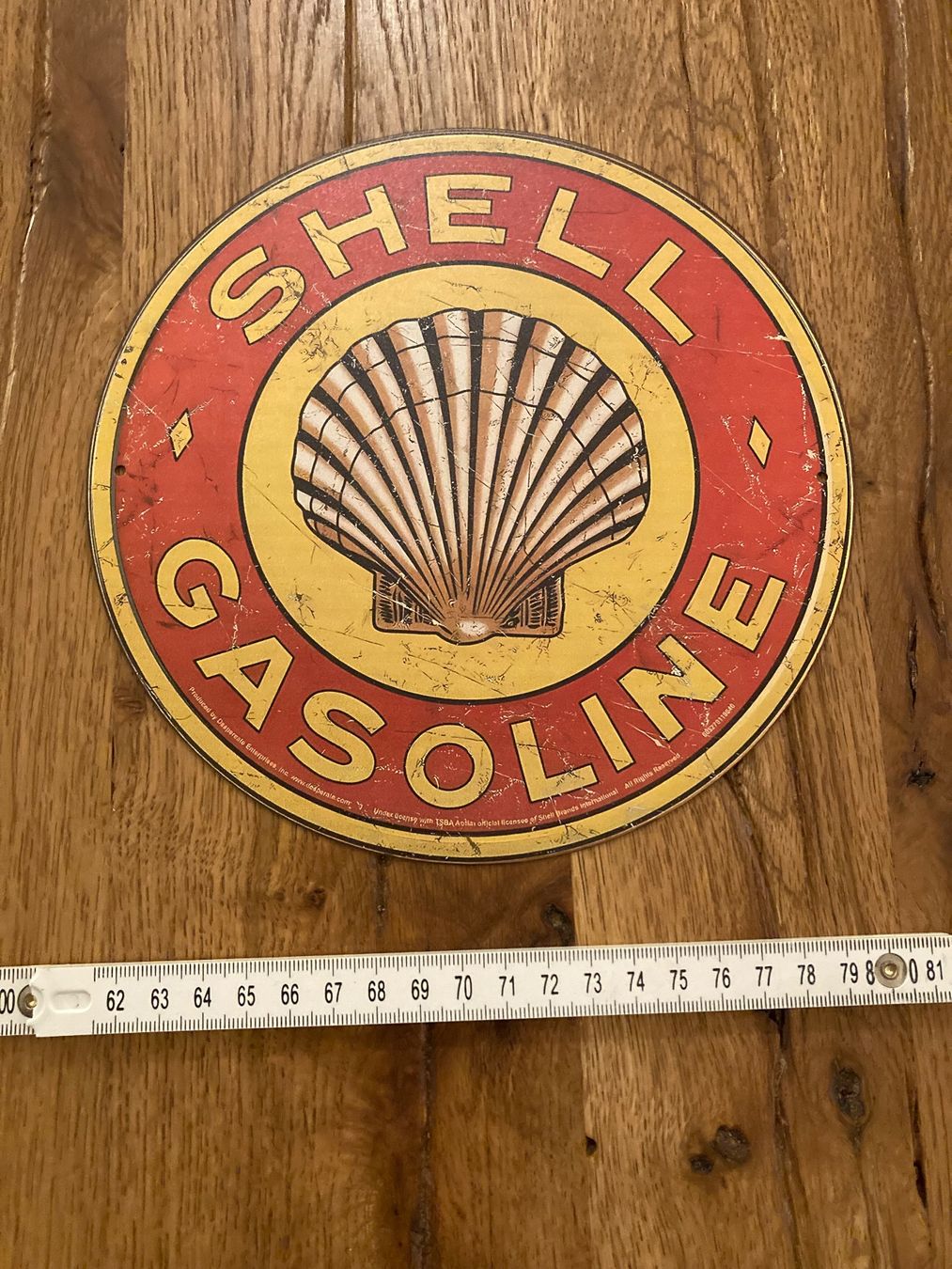 Automobili: Schönes Retro Shell Schild / neu – Nuovo e nell'imballaggio originale da Bremgarten AG venduto da Eurotiz 2