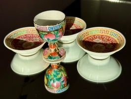 Antikes chinesisches Eierbecherli,+3 kl. Schalen✨