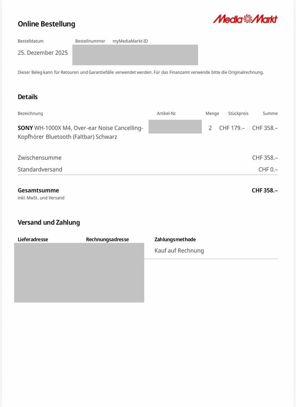 Sony Cuffie: Sony WH-1000XM4 Kopfhörer – Nuovo (secondo la descrizione) da Glarus venduto da HowlinWolf_ 3